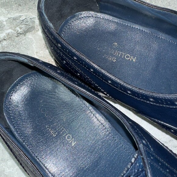 Louis Vuitton Derby Dress Lace Up Blue Taiga Leather 7 LV or 8 US or 41 EUR - Picture 16 of 17